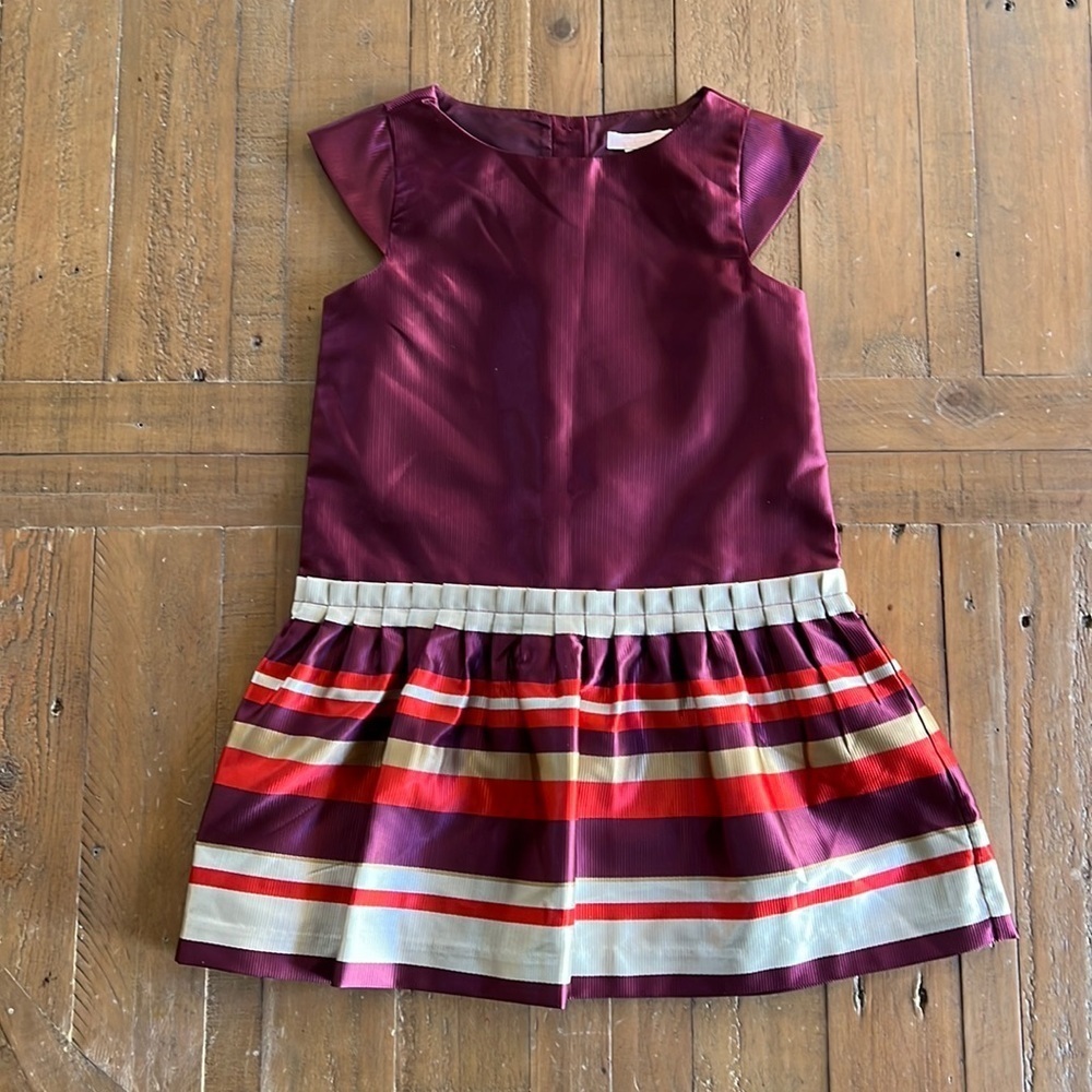 Janie and jack belle of the ballet berry striped satin dress